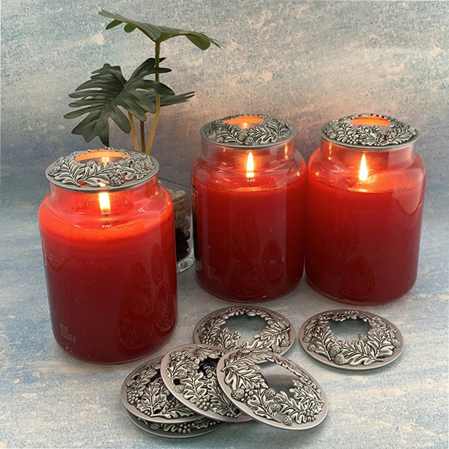 Candles Topper Candle Sleeves Burn Evenly Accessories Home Decor Candles Shades Sleeves Cover Top Lid Jar Candles