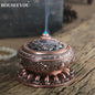 Auspicious Eight Treasure Lotus Incense Burner Alloy Plate Incense Burner Buddhism Supplies Tower Coil Incense Burner