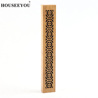 Bamboo Incense Stick Holder with Drawer Joss-Stick Box Hollow Aromatherapy Aroma Smoke Censer Home Office Tea Incense Burner Use