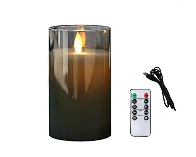 USB Rechargeable LED Pillar Candles