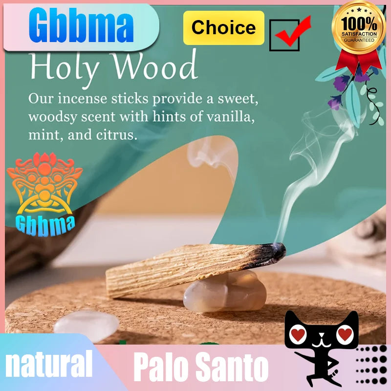 Gbbma Original Palo Santo Holy Wood Incense Sticks, Purify the Environment, Increase the Energy Field, and Heal the Soul