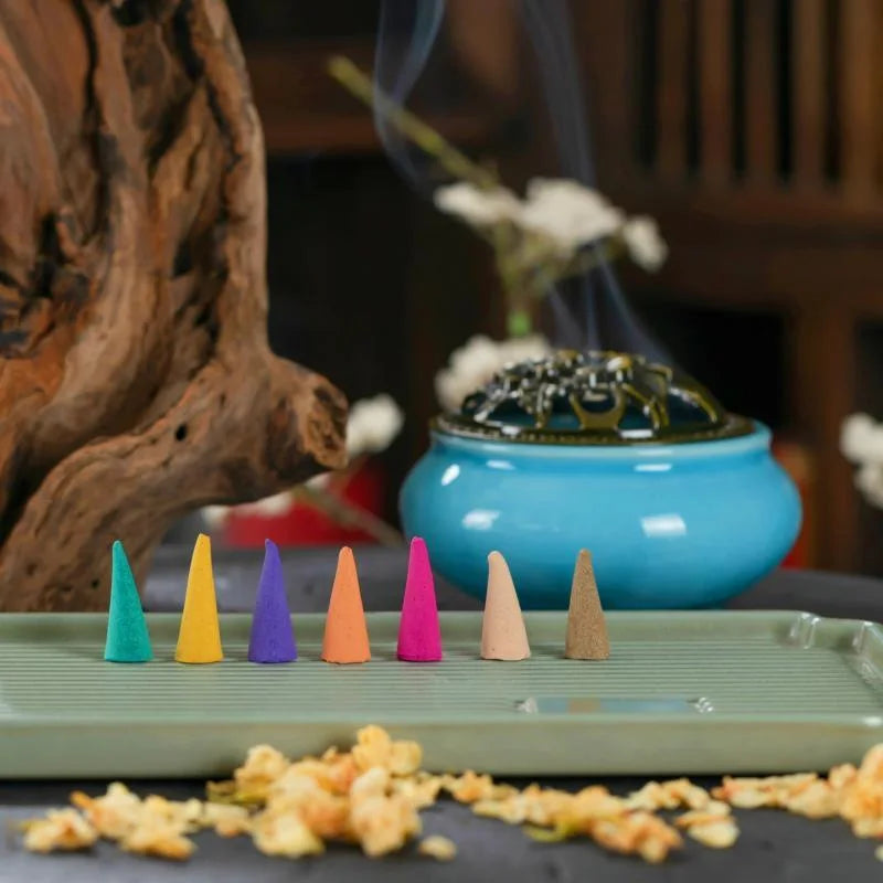 Backflow Incense Cones for Waterfall Mixed Natural Scents for Waterfall Incense Burner Holder Gift Ideal for Yoga