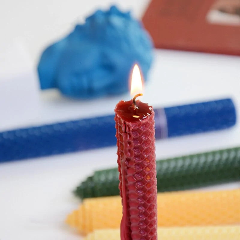 2pcs Nordic Beeswax Candles: Natural Handmade Home Decor
