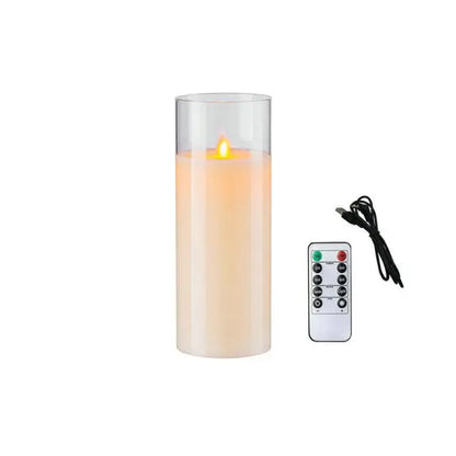 USB Rechargeable LED Pillar Candles
