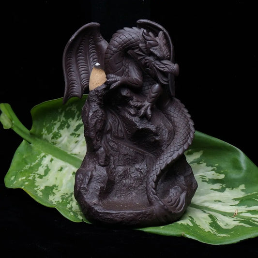 Ceramic Backflow Incense Burner Dragon Soothe The Body & Spirit