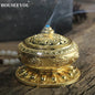 Auspicious Eight Treasure Lotus Incense Burner Alloy Plate Incense Burner Buddhism Supplies Tower Coil Incense Burner