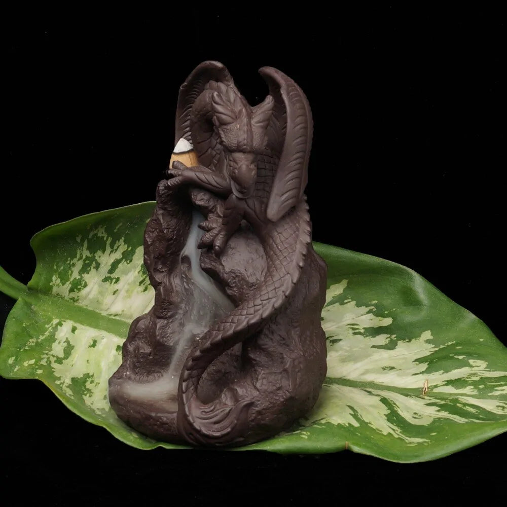 Ceramic Backflow Incense Burner Dragon Soothe The Body & Spirit