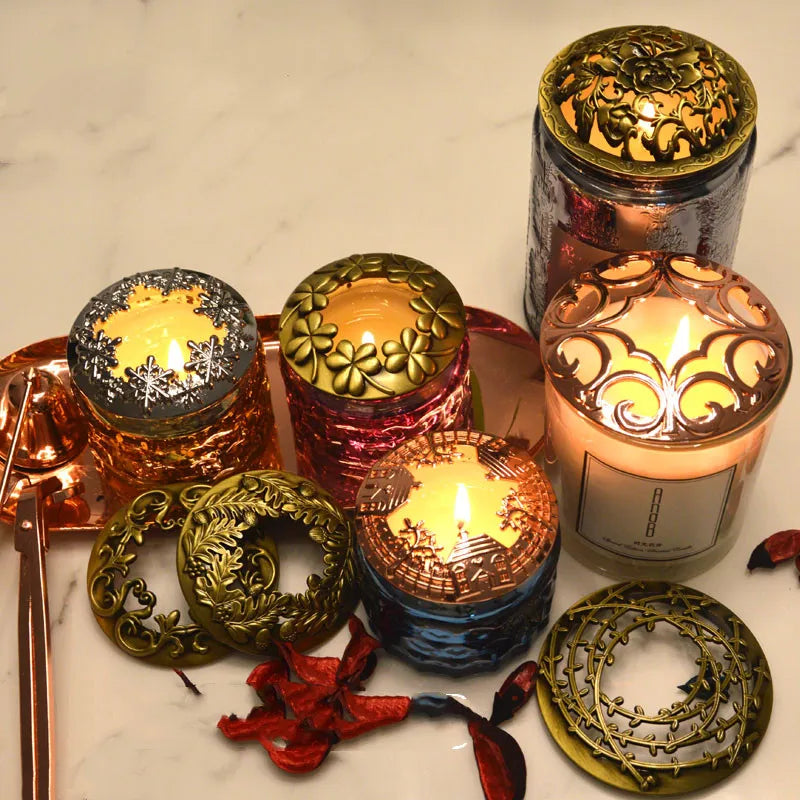 1Pcs Candles Topper Candle Sleeves Burn Evenly Accessories Home Decor Candles Shades Sleeves Cover Top Lid Jar Candles